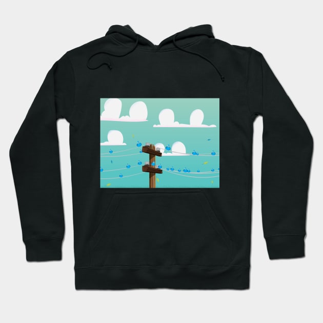 Birds on a wire Hoodie by nickemporium1